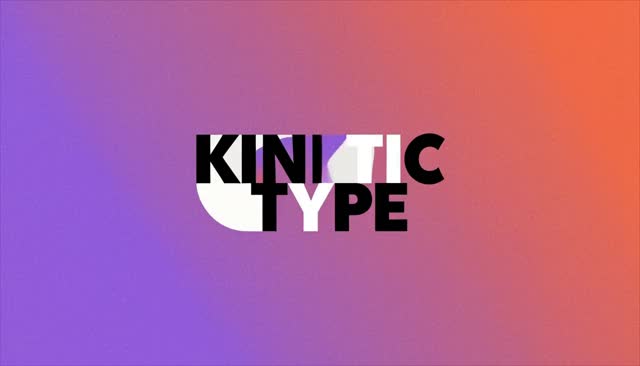 20 KINETIC TYPE：কাইনেটিক টাইপোগ্রাফি